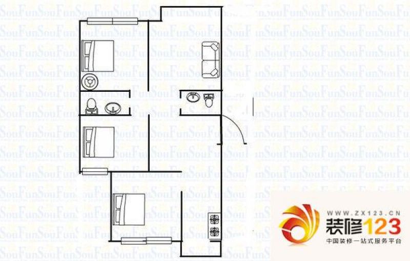 康馨家园 3室 户型图