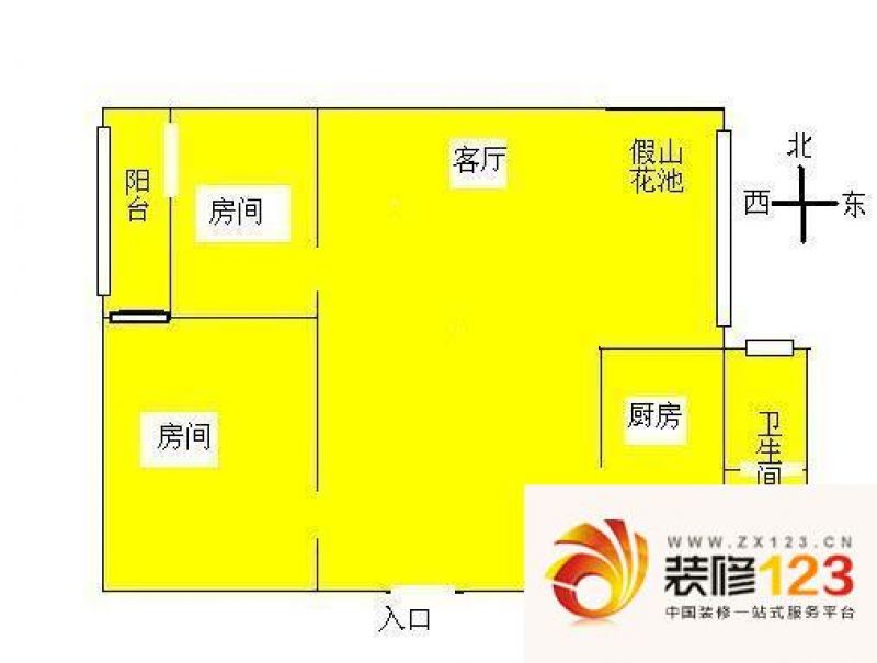 逸雅居户型图2室1厅户型图 2室1.