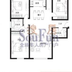 上都首府户型图F户型 3室2厅2卫1 ...