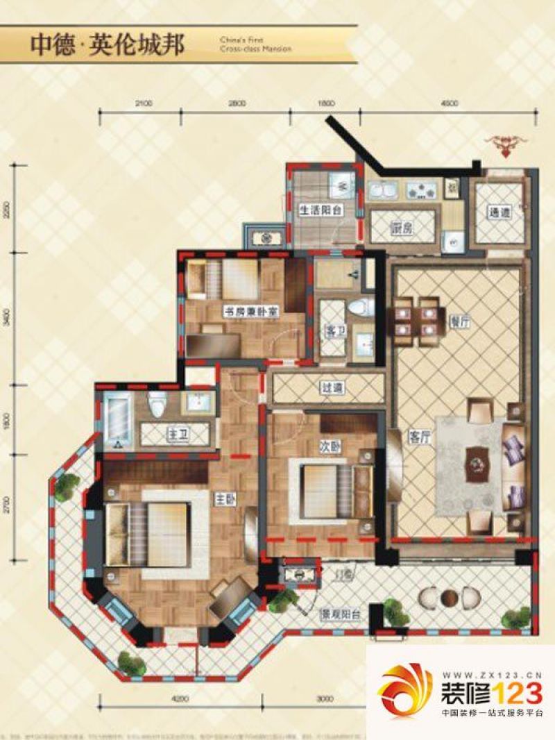 中德英伦城邦户型图4-26(层)v户型 .