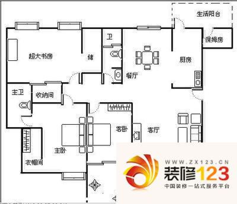 南苑小区户型图户型图 4室2厅2卫.