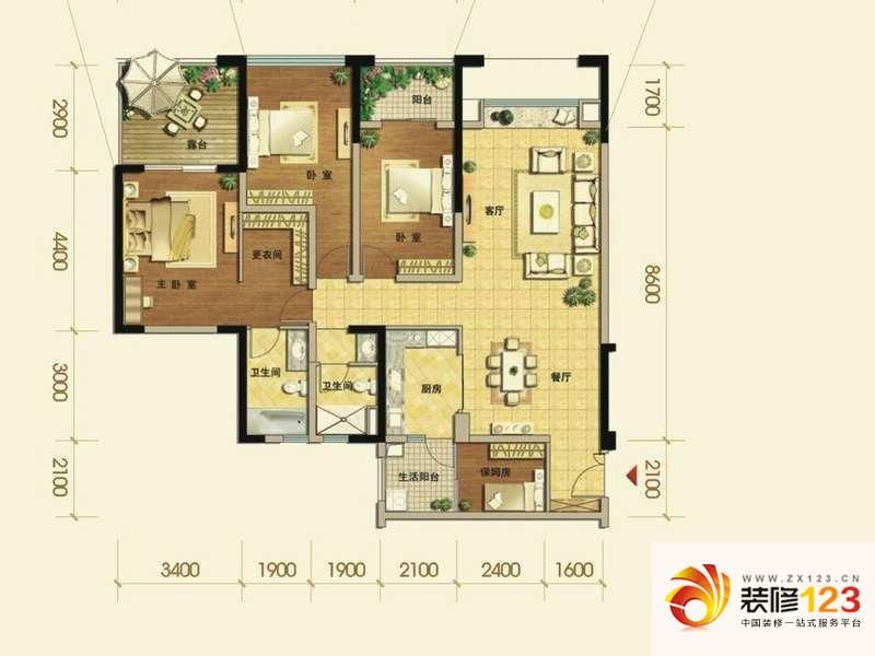 建发天府鹭洲e2-2户型户型图 .