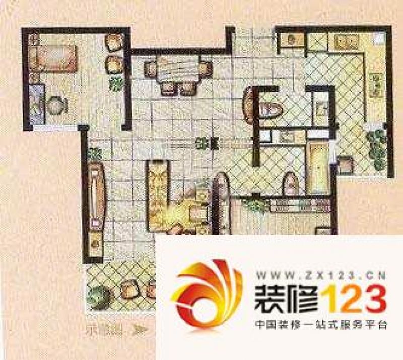 盛世宝邸b户型户型图