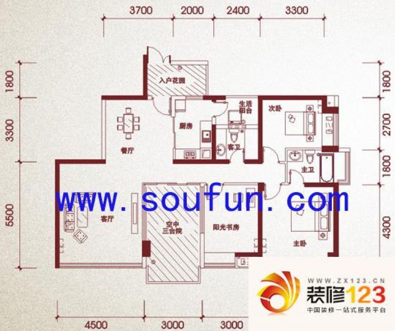 成都天府长城嘉南地天府长城嘉南地户型图户型图 1室 .