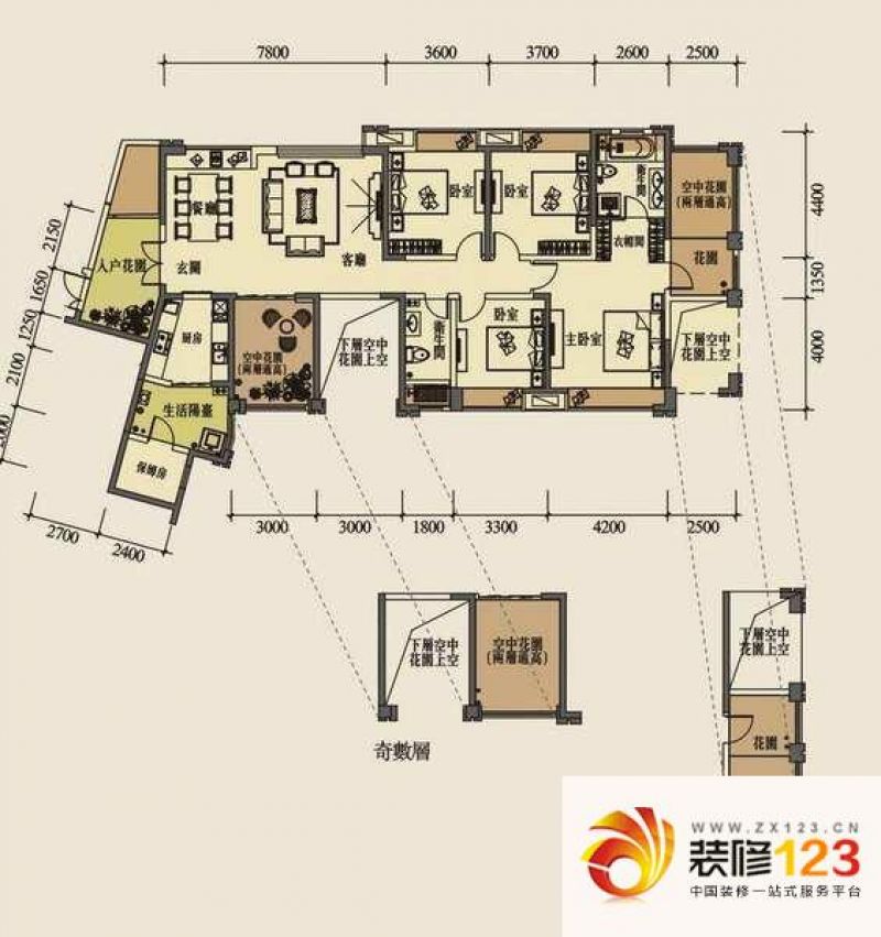 成都天府世家天府世家偶数层b2户型图 .