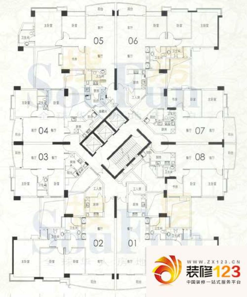 广州东山华庭东山华庭户型图3室2厅户型图 3室 .-我