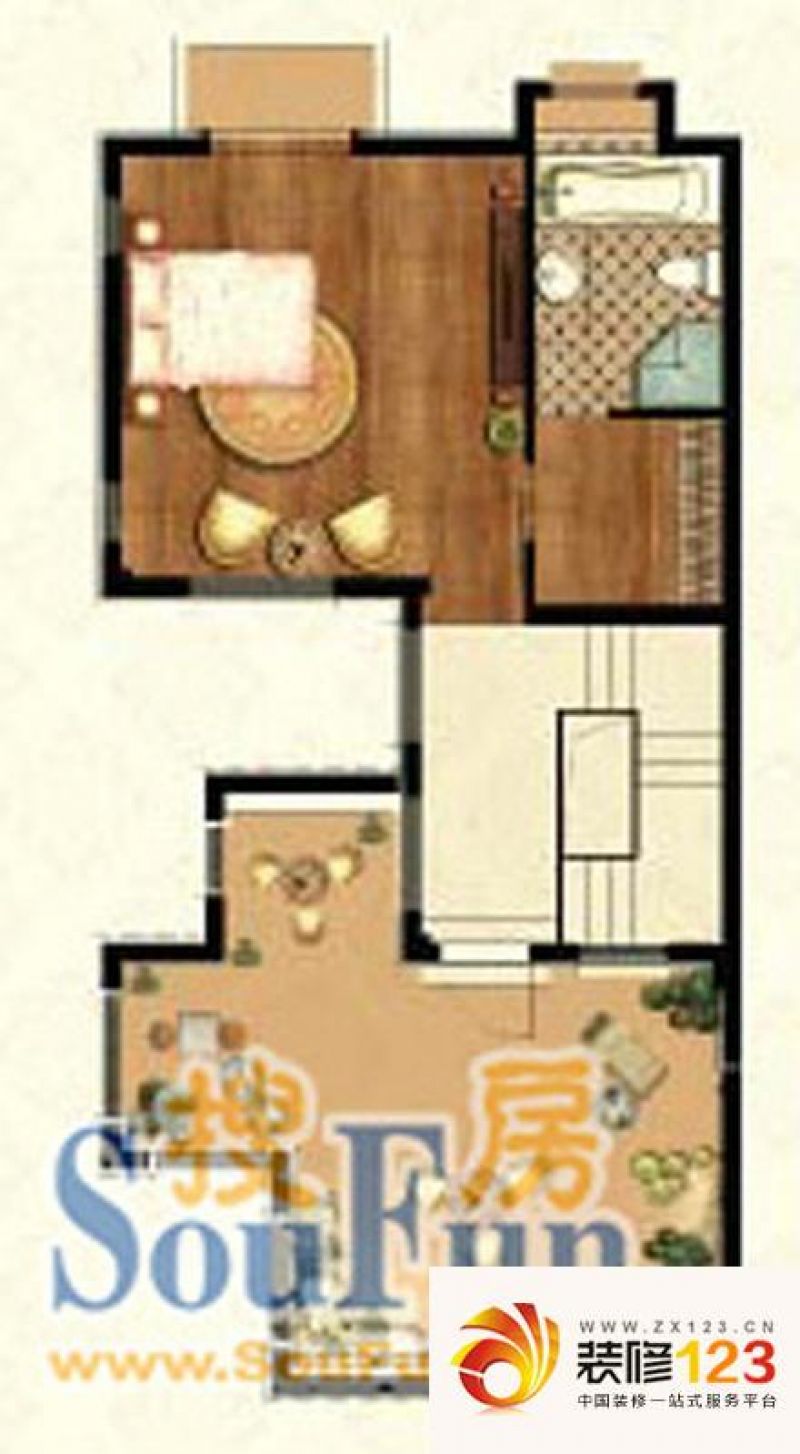 君邑地中海别墅户型图户型图三层 .