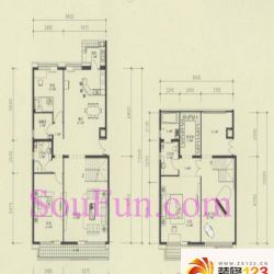 本家润园户型图户型图 3室2厅2卫 ...