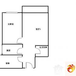 建予园户型图户型图 2室1厅1卫1 ...