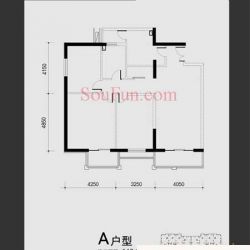 领行国际中心户型图A户型 3室1厅 ...