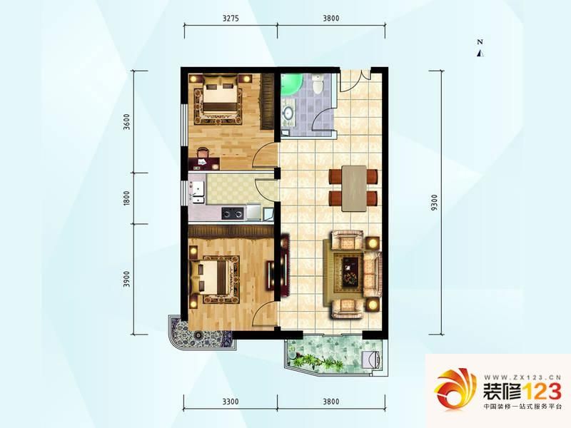 天洋城4代b5户型户型图