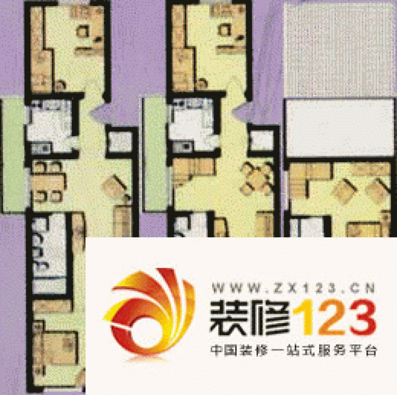 丽景苑户型图户型图 3室2厅2卫1 .