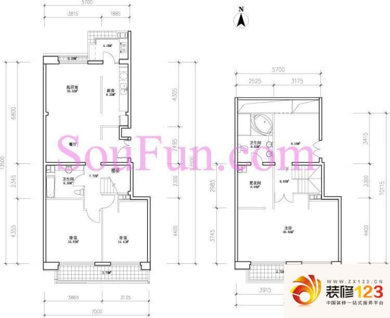 北京本家润园本家润园 0室 户型图图片大全-我的小区-北京装信通网