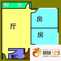 府前阁 二室户型图