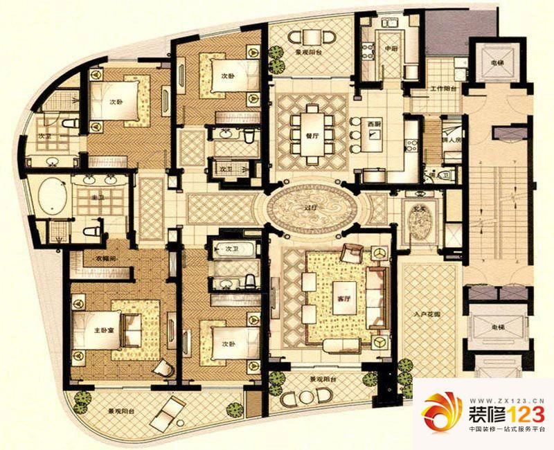 徐汇中凯城市之光户型图8a户型 5.