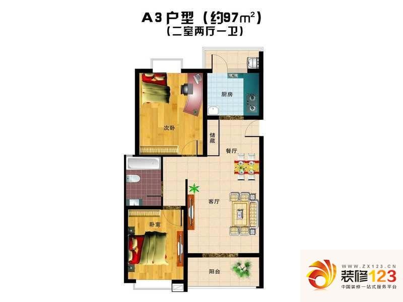 阳光四季园a3户型户型图.