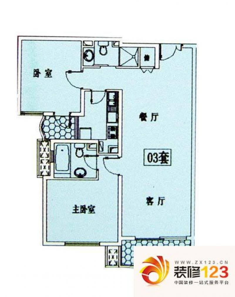 上海上海康城上海康城户型图 户型图 2室1厅1 .