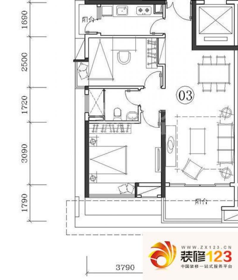 广州力迅原筑力迅原筑户型图2室2厅户型图 2室.