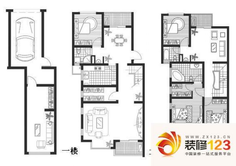 上海南郊别墅南郊别墅户型图御华庄 4室 户型 .图片