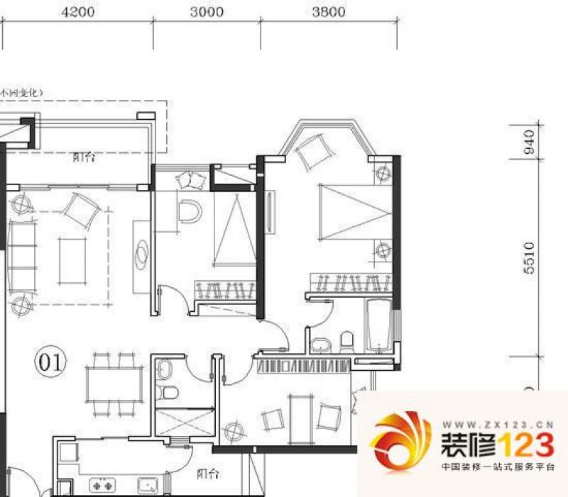 广州力迅原筑力迅原筑户型图2室2厅户型图 2室.