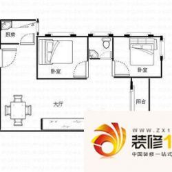 环岛丽园 2室 户型图