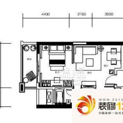 朱美拉公寓户型图1室2厅 户型图  ...