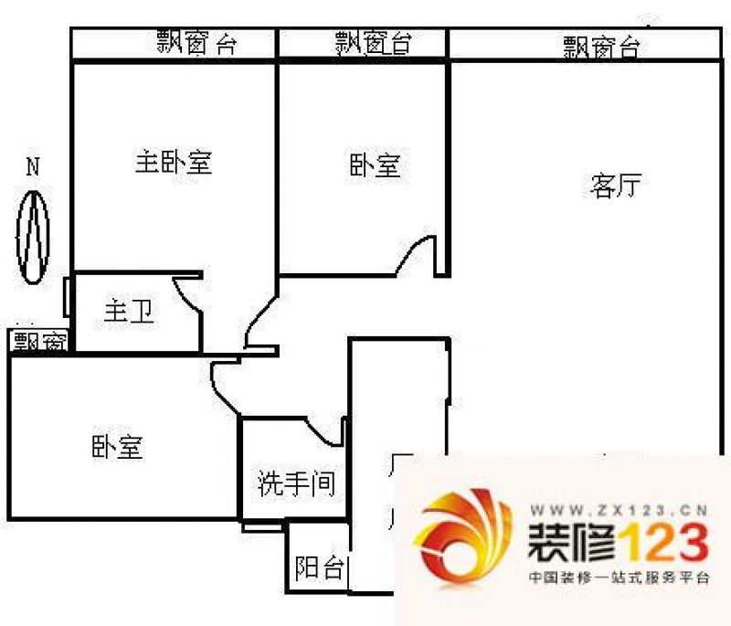 新世界东逸花园户型图3室2厅户型 ...