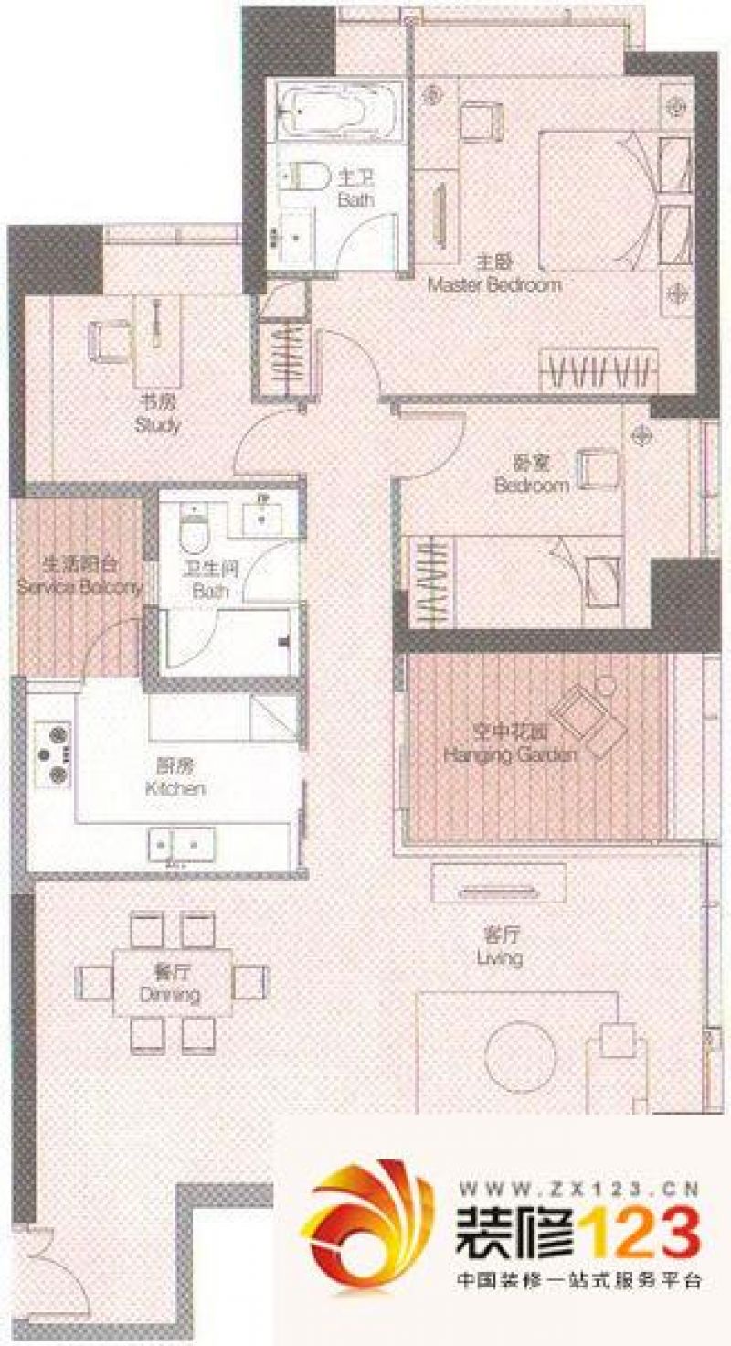 深圳幸福里幸福里 3室 户型图图片大全-我的小区-深圳装信通网