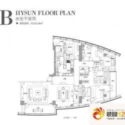 海珀日晖户型图B房型图 3室2厅3 ...