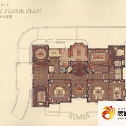 君庭户型图k户型一层 1室5厅2卫2.