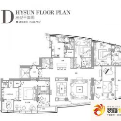 海珀日晖户型图D房型图 4室2厅4 ...