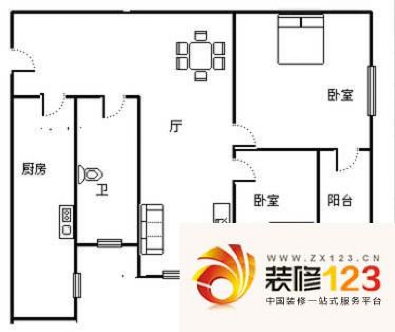 海丽花园 3室 户型图