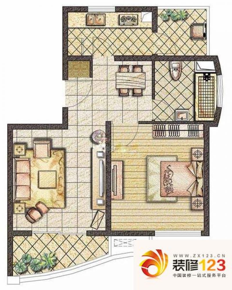 恒盛鼎城华公馆c1户型户型图 .