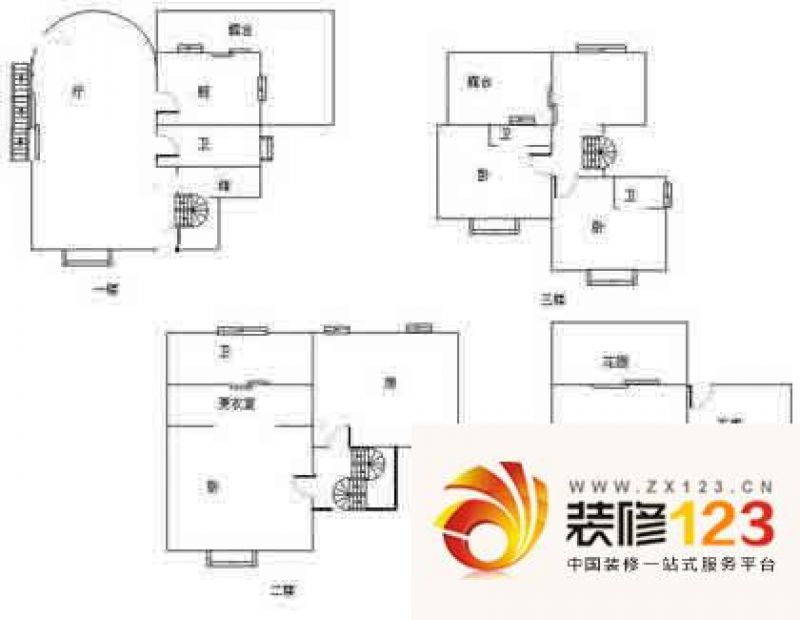上海 西郊一品苑5室 户型图 ...