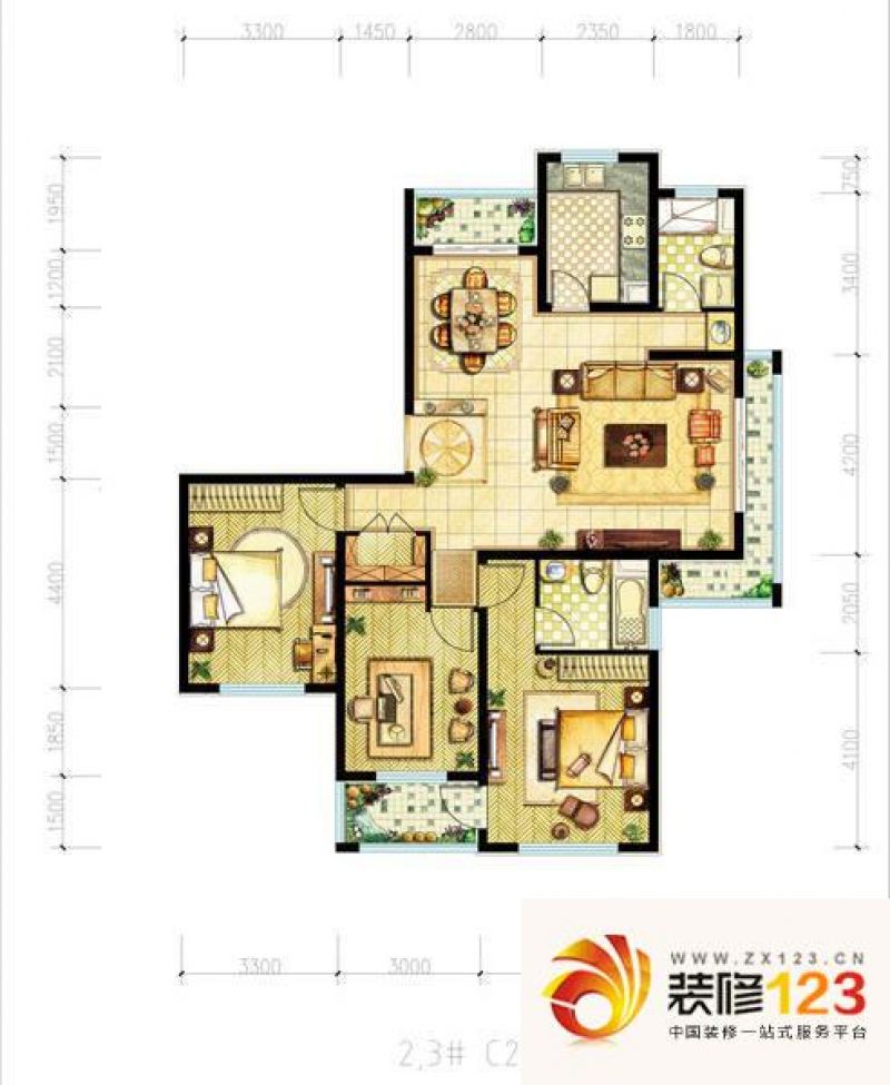 明天华城c2户型 u悦享受户型图.