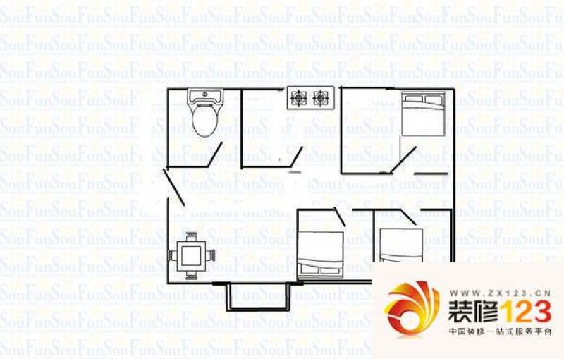 公路局宿舍楼户型图公路局 3室1 ...