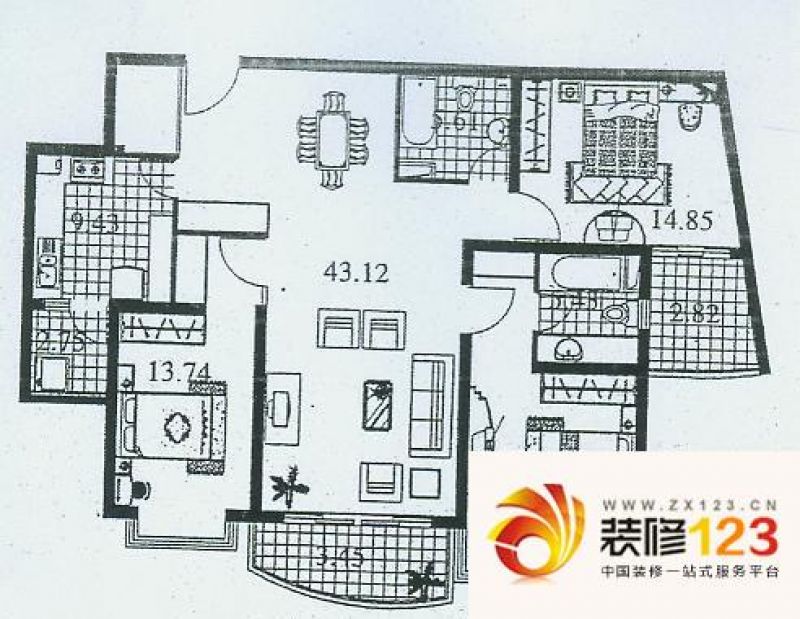 上海中远两湾城四期中远两湾城四期 0室 户型图 .