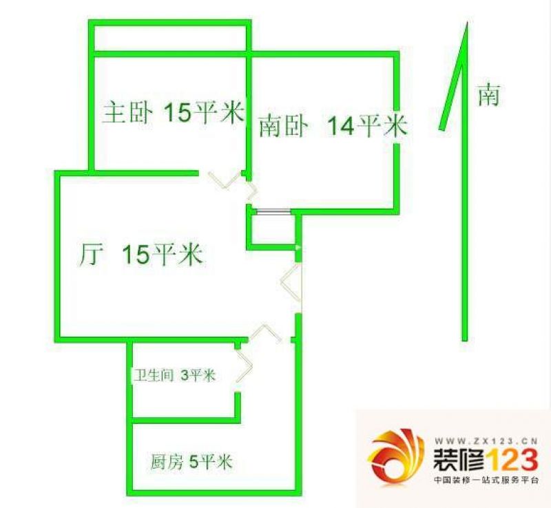 恒大华城梅山苑户型图户型图 2室 .