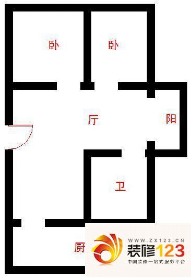 三门路358弄 2室 户型图