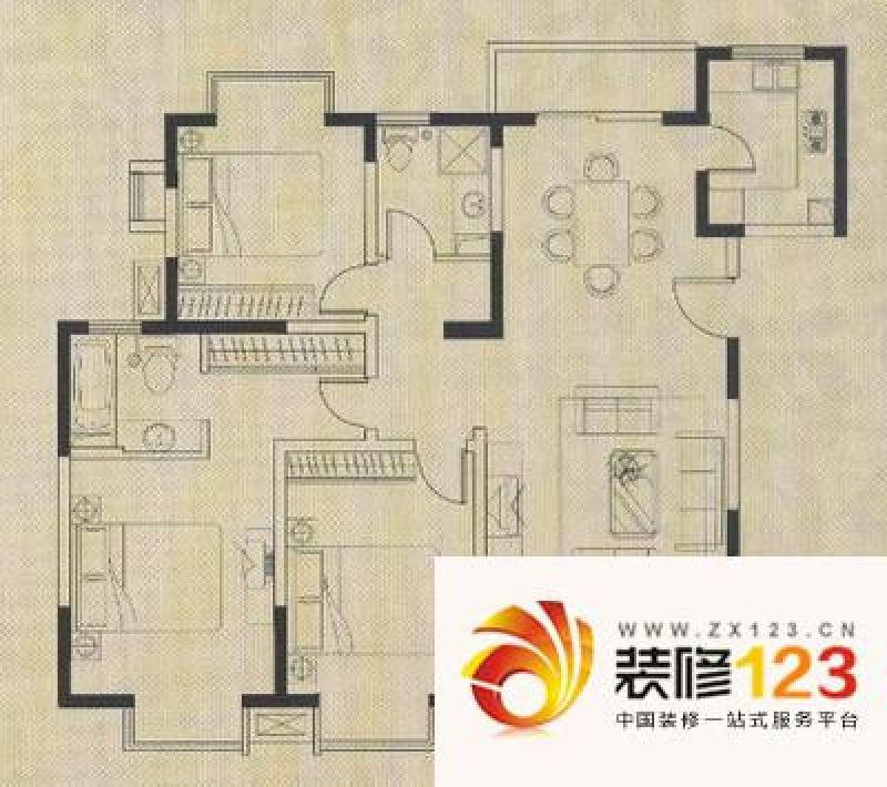 紫东新苑 5室 户型图