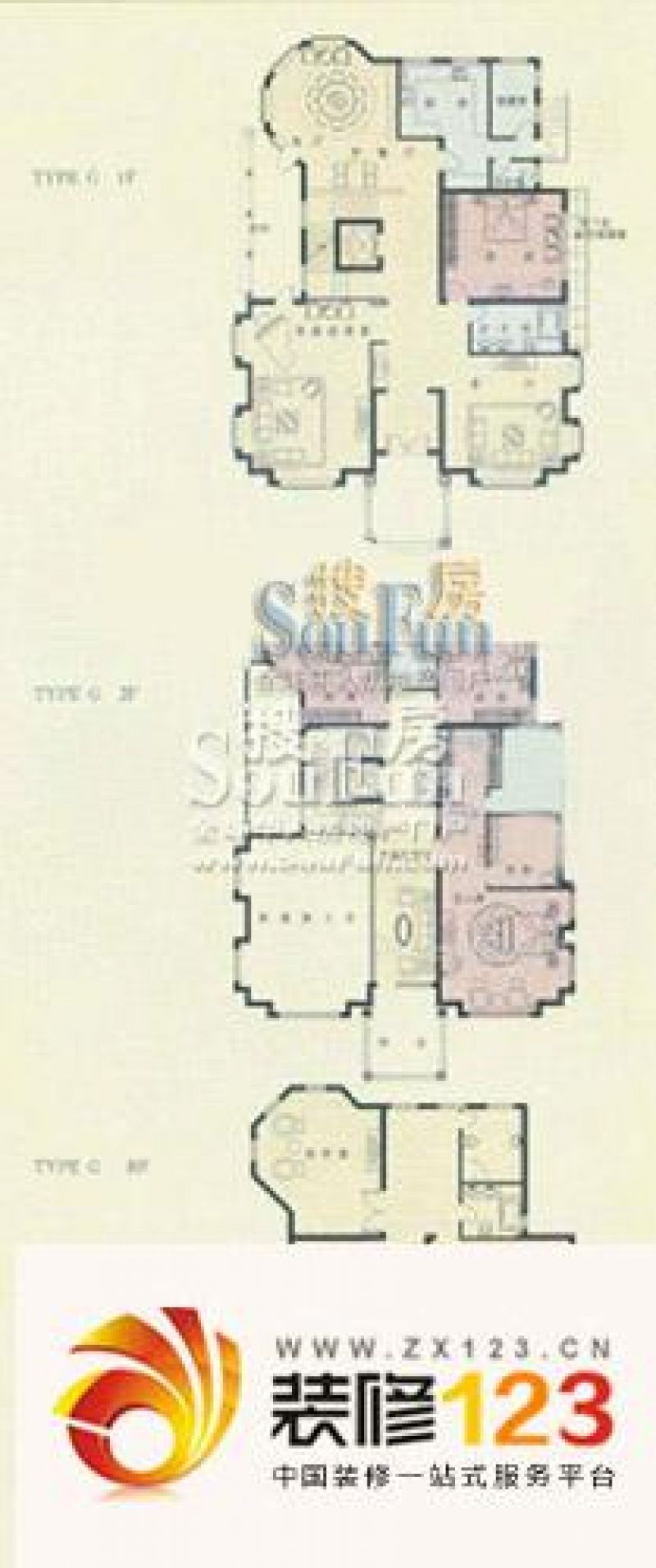 上海西郊新典别墅上海 西郊新典别墅 户型图.