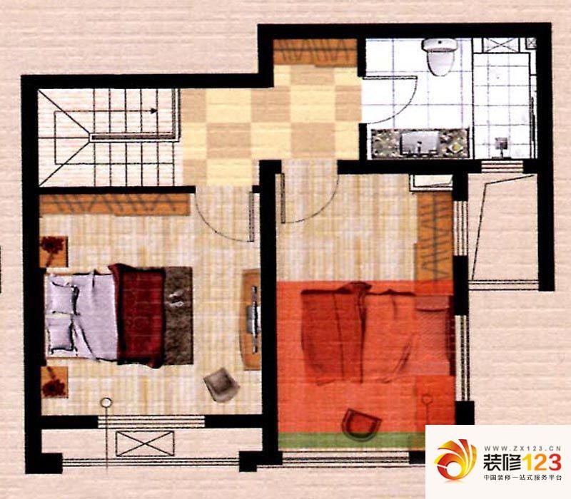 丽都华庭户型图2房2厅2卫93o户型.