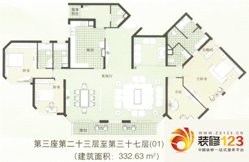 上海嘉里华庭嘉里华庭户型图2221 2室2厅2卫1.