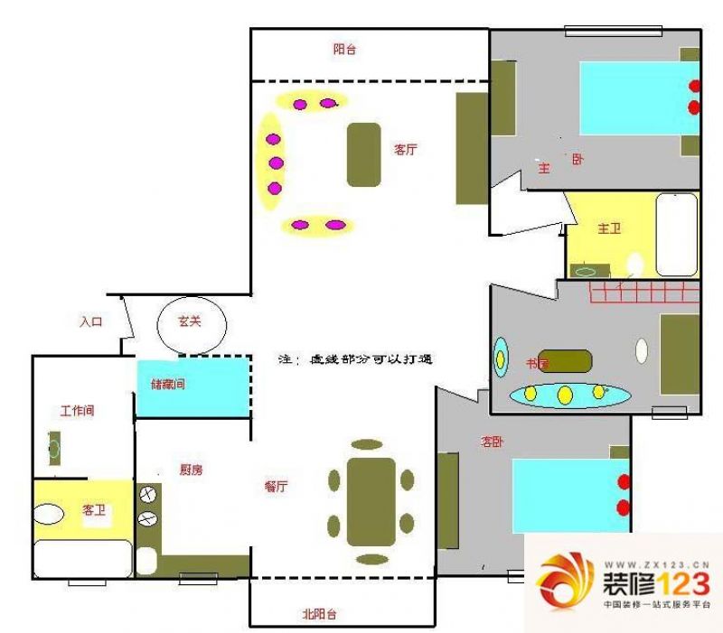 上海 东湖名苑2室 户型图.