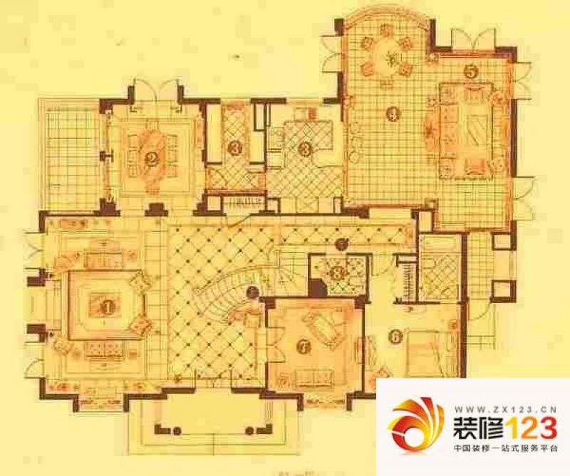 古北佘山国际别墅 6室 户型图.