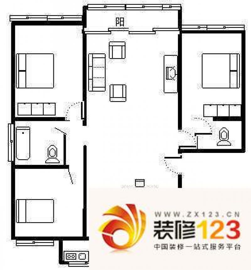 上海 新华公寓 户型图