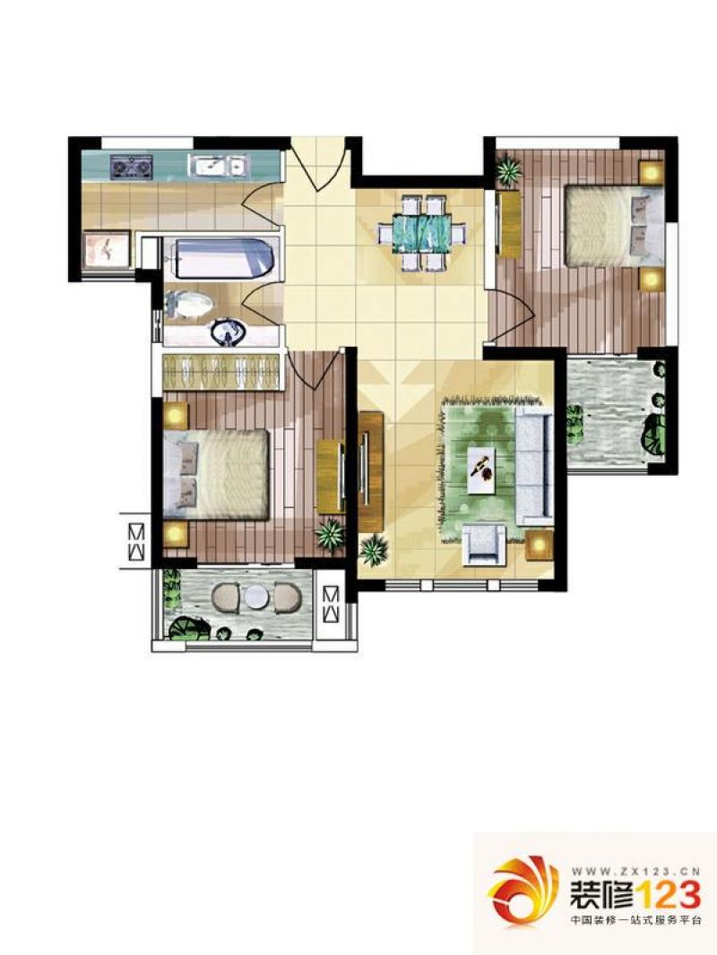 名仕豪庭二期户型图d户型图 4室2 .