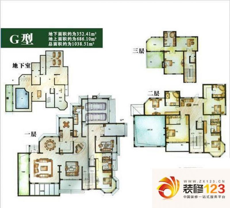 上海虹山半岛虹山半岛户型图户型图 5室2厅3卫.