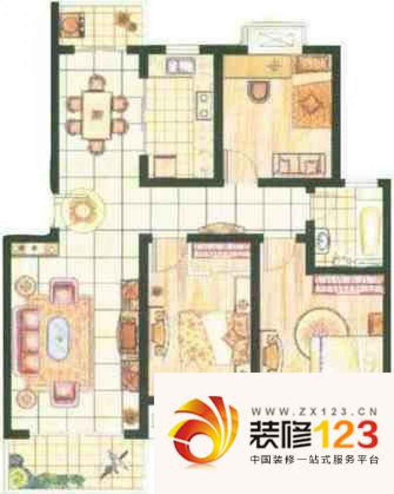 上海 汇宝公寓 户型图321.