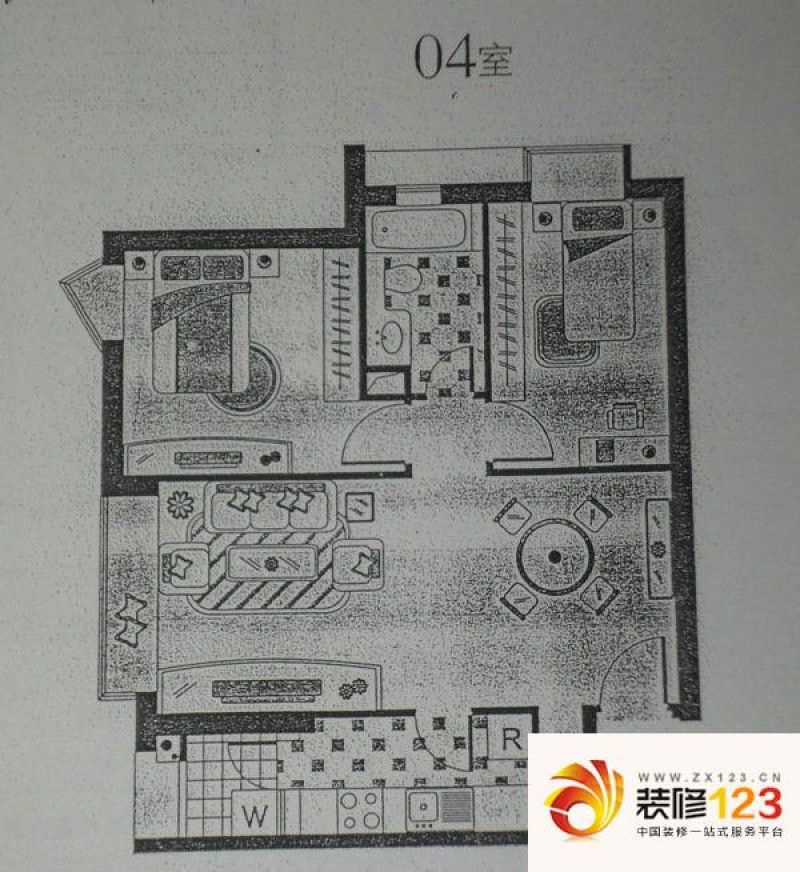 瑞虹新城二期户型图户型图 2室1.